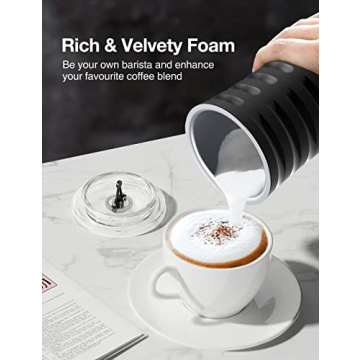 RATRSO Milk Frother for Homemade Cappuccinos and Lattes