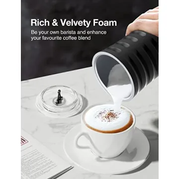 RATRSO Milk Frother for Homemade Cappuccinos and Lattes