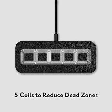 Classics Catch:2 Dual Wireless Charging Pad by Courant, Qi-Certified, Premium Italian Leather, Compatible with iPhone 13/13 Pro/13 Pro Max/12/SE/11, Galaxy S21/S20/Note, AirPods/Pro