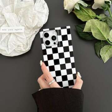 Rectangle Checkered Phone Case for iPhone 13 Pro Max