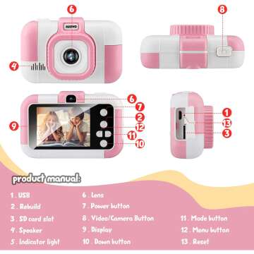 SUZIYO Kids Camera - 1080P Dual Lens for Children