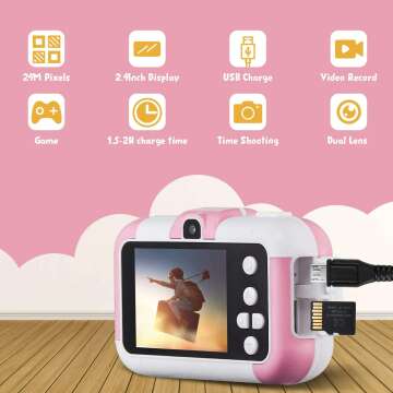 SUZIYO Kids Camera - 1080P Dual Lens for Children
