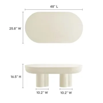 Modway Caspian Oval Coffee Table – Modern Living Room Décor