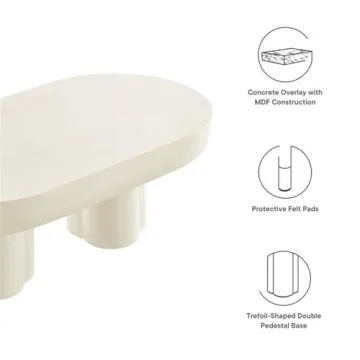 Modway Caspian Oval Coffee Table – Modern Living Room Décor