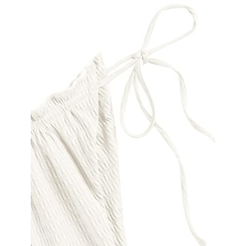 ZAFUL Women's Ruffle Bikini Two Piece Swimwear White Small