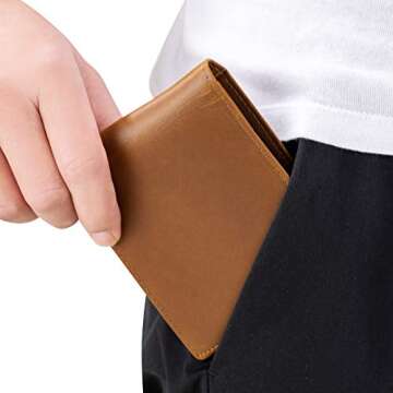 Fundykee Engraved Mens Tri-Fold Wallet for Gifting