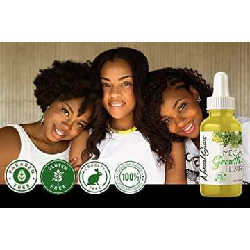 Natural Hair Growth Oil Elixir : Handmade Natural Hair Growth Serum With Organic Herb & Essential Oils - Nourishing Scalp Treatment Simulator For Thinning Hair - Made In NYC, USA, 4 oz