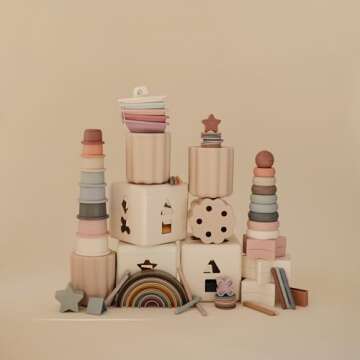 Mushie Coin & Tube Sorting Set for Toddlers - Fun & Safe