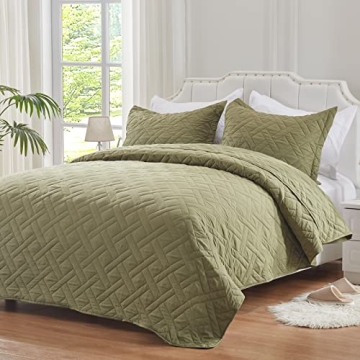 NexHome Queen Quilt Set Lightweight Microfiber Bedding