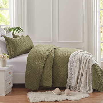 NexHome Queen Quilt Set Lightweight Microfiber Bedding