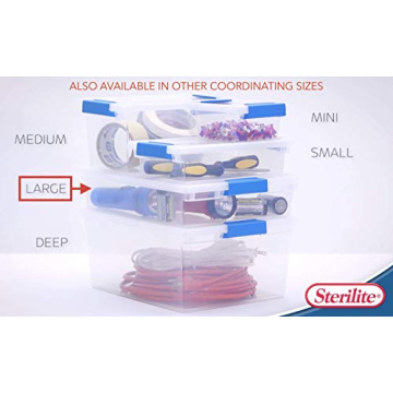 STERILITE Clear Storage Containers 2-pack for Home Organization