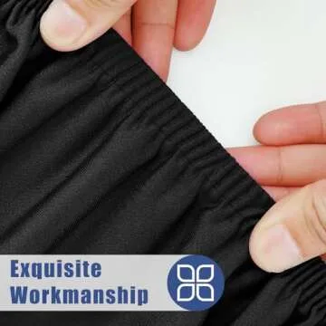 Moosfor Spandex Picnic Table Cloth, Elastic Fitted Tablecloths for 6 Foot Rectangle Tables, Stretch Washable Patio Table Cover for Outdoor, Camping, Banquet and Parties (Black, 30"x72")