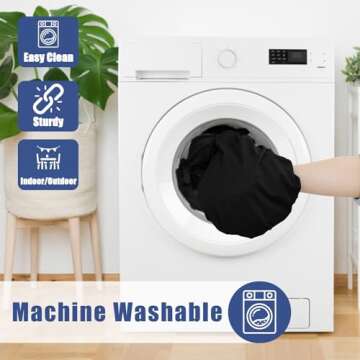 Moosfor Spandex Picnic Table Cloth, Elastic Fitted Tablecloths for 6 Foot Rectangle Tables, Stretch Washable Patio Table Cover for Outdoor, Camping, Banquet and Parties (Black, 30"x72")