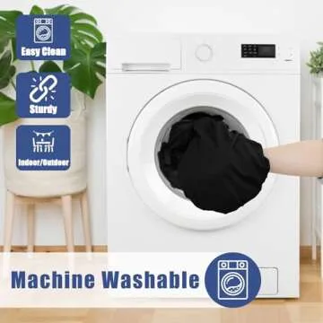 Moosfor Spandex Picnic Table Cloth, Elastic Fitted Tablecloths for 6 Foot Rectangle Tables, Stretch Washable Patio Table Cover for Outdoor, Camping, Banquet and Parties (Black, 30"x72")