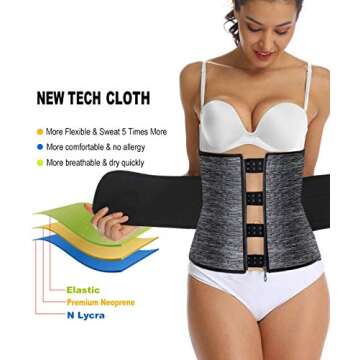 HOPLYNN Neoprene Sweat Waist Trainer for Women