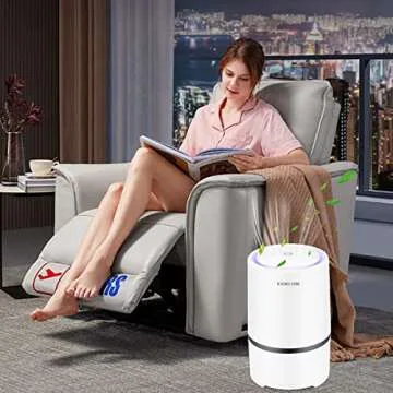 RIGOGLIOSO Air Purifier with True HEPA Filter and Night Light