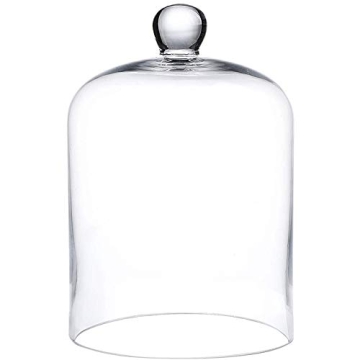 LTLYLGEGE 4.72"X8.46"H Inches Thickened Glass Display Dome Cloche for candle cover, Candle Dome, Dis...