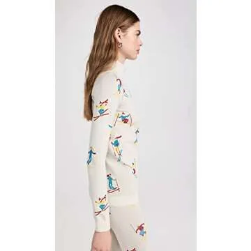 Sweaty Betty Ski Jacquard 1/2 Zip Base Layer Top