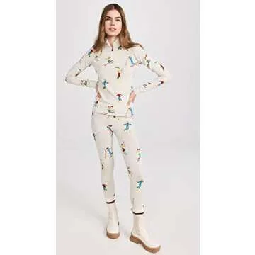 Sweaty Betty Ski Jacquard 1/2 Zip Base Layer Top