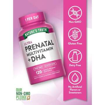 Nature's Truth Prenatal Vitamin: Non-GMO Multivitamin for Moms