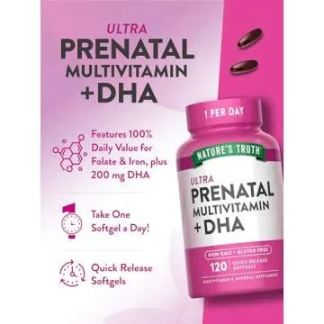Nature's Truth Prenatal Vitamin: Non-GMO Multivitamin for Moms