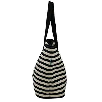 iwill CREATE PRO Large Women Canvas Shoulder Bag, Ladies Weekender Shopping Bag, Black