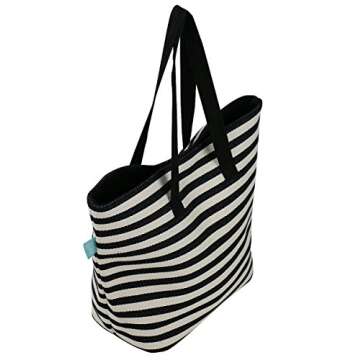 iwill CREATE PRO Large Women Canvas Shoulder Bag, Ladies Weekender Shopping Bag, Black