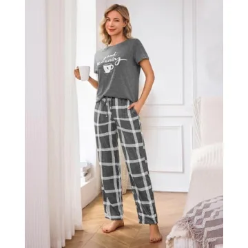 Difficort Women's Pajama Set - Grey with Pockets