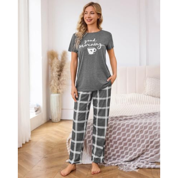 Difficort Women's Pajama Set - Grey with Pockets