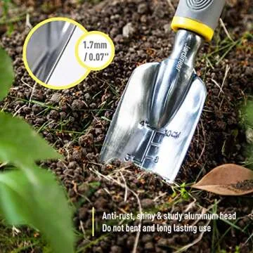 Jardineer Garden Tools Set, 8PCS Heavy Duty Garden Tool Kit with Outdoor Hand Tools, Garden Gloves and Storage Tote Bag, Gardening Tools Gifts for Women and Men