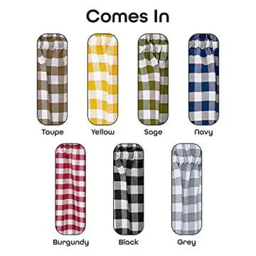 Buffalo Check Valance Window Curtains - 58 Inch Width, 14 Inch Length - Black & White Plaid - Light Filtering Farmhouse Country Drapes for Bedroom Living & Dining Room by Achim Home Decor