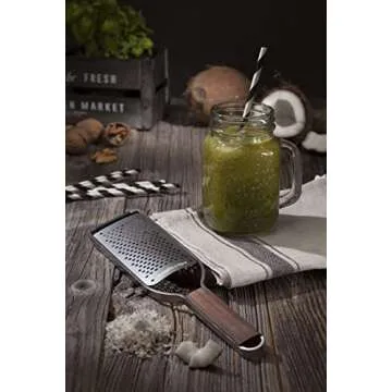 Microplane Grater and Zester 5 Piece Set with Walnut Handles