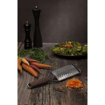 Microplane Grater and Zester 5 Piece Set with Walnut Handles