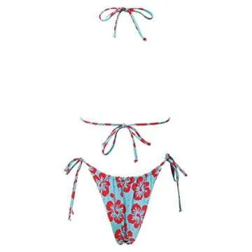 Moshengqi Women’s Sexy Brazilian Bikini – Spaghetti Strap Top & Thong Design