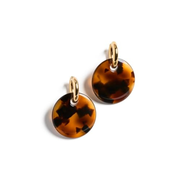SHASHI Women's Jennifer Lucite Earrings - Elegant Tortoiseshell Design