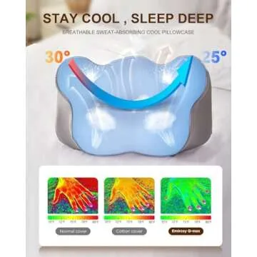 Cervical Neck Pillow, Memory Foam Pillows for Neck Pain Relief, Ergonomic Contour Cooling Pillow for Side Sleeper Pillow Adults & Stomach Sleepers Neck Shoulder Pillow (Gray, 24" L x 14" W)