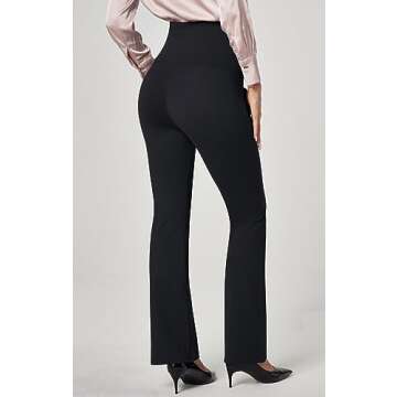IUGA Soft Maternity Pants Over The Belly with Pockets Stretchy Maternity Clothes for Work Pregnancy ...