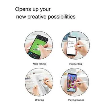 KIMZY ElegantPen Disc Stylus Pen, Touch Screen Digital Pencil Compatible for iPad, iPhone, Samsung Note 10, Google Pixel 3, Smartphones, and Tablets