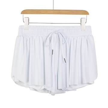 Flowy Women's Athletic Shorts Workout Running Gym Yoga Tennis Golf Skirt Sport Active Butterfly Skor...