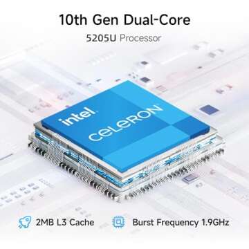 15.6 Inch Laptop with Office 365, 4GB RAM, 128GB Storage Expandable 1TB, 5205U Processor, HD Display...