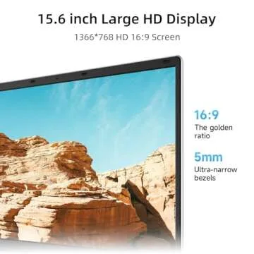 15.6 Inch Laptop with Office 365, 4GB RAM, 128GB Storage Expandable 1TB, 5205U Processor, HD Display, Windows 11 Laptops Computer, Wi-Fi 5, BT4.2, Numpad, Type-C, for Business and Students.