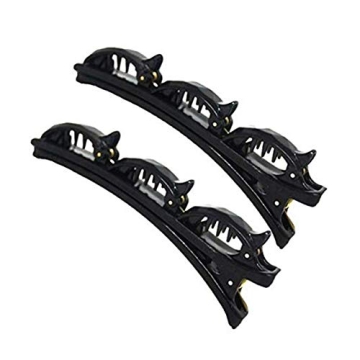 5 Pcs Black Double Layers Twist Band Plait Hair Clips Front Hair Clips Hairpin Fashion Braider Hair ...