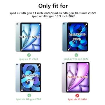 VAKS for iPad Air 6th Generation Case 11 inch M2 2024, iPad Air 5th / iPad Air 4th Generation case 10.9 inch, Trifold Stand Smart Cover Auto Wake with Pencil Holder Soft TPU Back, Brown