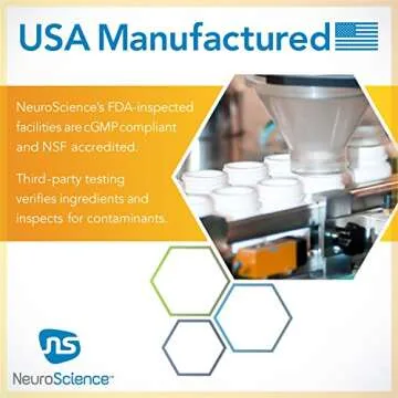 NeuroScience Balance D - Mood Support Supplement for Energy, Focus & Brain Health - Vitamin B6, Folate & More - Aid Dopamine Synthesis for Healthy Craving Control & Cognition (60 Capsules)