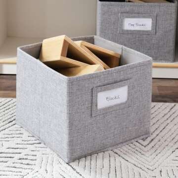 Guidecraft EdQ Three Shelf Open Storage White with 3 Fabric Bins: Wood Bookshelf and Toy Organizer for Kids and Teachers; School Supply Furniture for Classrooms and Home