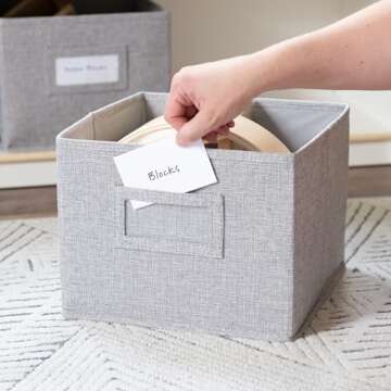 Guidecraft EdQ Three Shelf Open Storage White with 3 Fabric Bins: Wood Bookshelf and Toy Organizer for Kids and Teachers; School Supply Furniture for Classrooms and Home