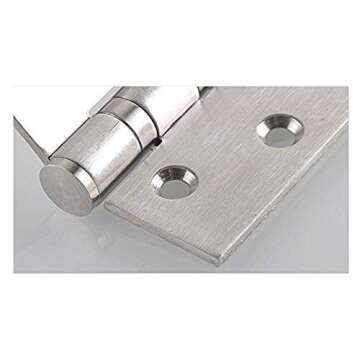 ALTBP Non Mortise Silver Hinges for Cabinets - 8 Pack