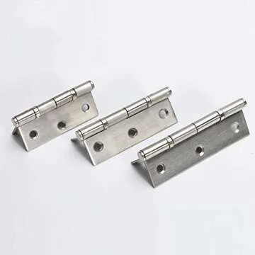ALTBP Non Mortise Silver Hinges for Cabinets - 8 Pack