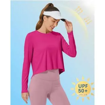 G4Free Long Sleeve Crop Tops - Stylish Workout Wear