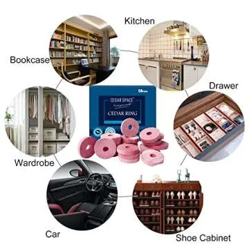 Aromatic Cedar Blocks for Clothes Storage - 24 Pack